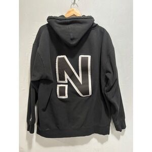 Nelk‎ Boys Mens Hoodie Black Regular Fit Pullover Long Sleeve XL Sweatshirt Hood